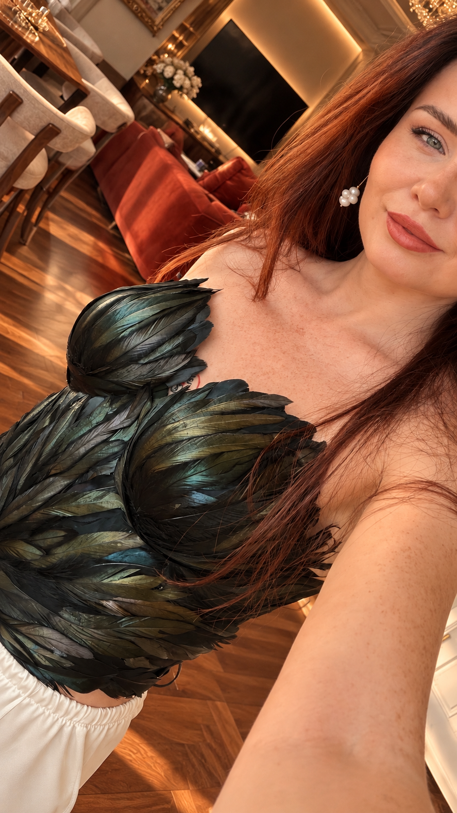 Black Swan Feather Corset